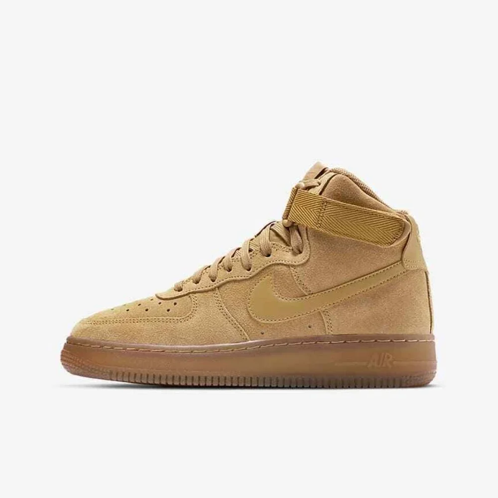 Nike Air Force 1 GS High LV8 3 Wheat Gum Light Brown Womens 6CK0262-700